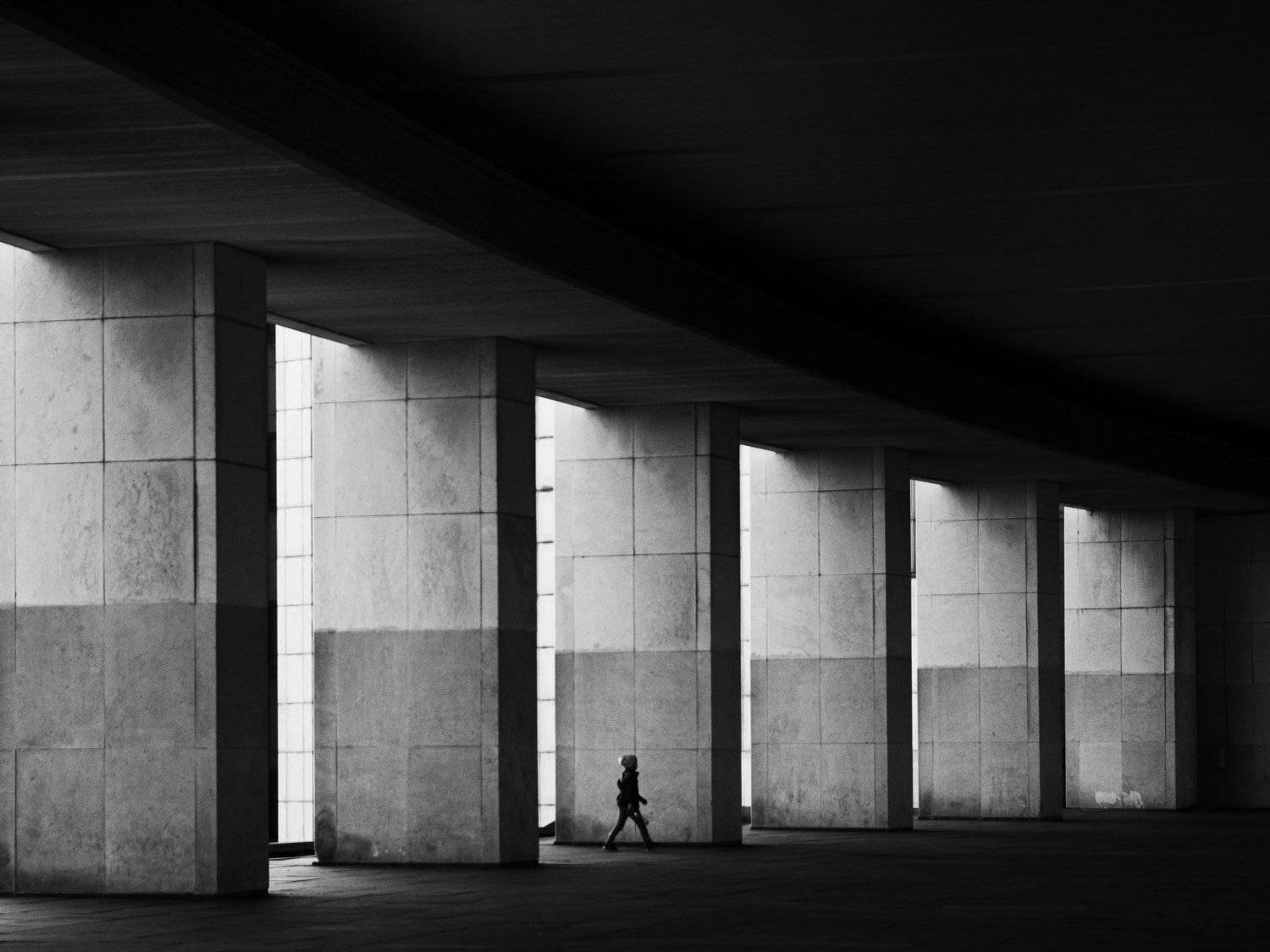 Moscow, Russia, Black and white, Monochrome, Rhythm, Park, Architecture, Elena Beregatnova