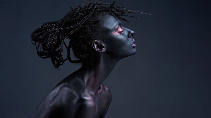 портрет, девушка, арт, фейсарт, профиль, красота, гармония, дреды, фотокузница, ivankovale Lakayana фото превью