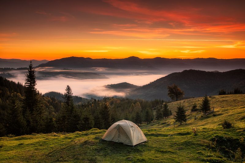 карпаты, горы, осень, туман Лучший вид из окна фото превью