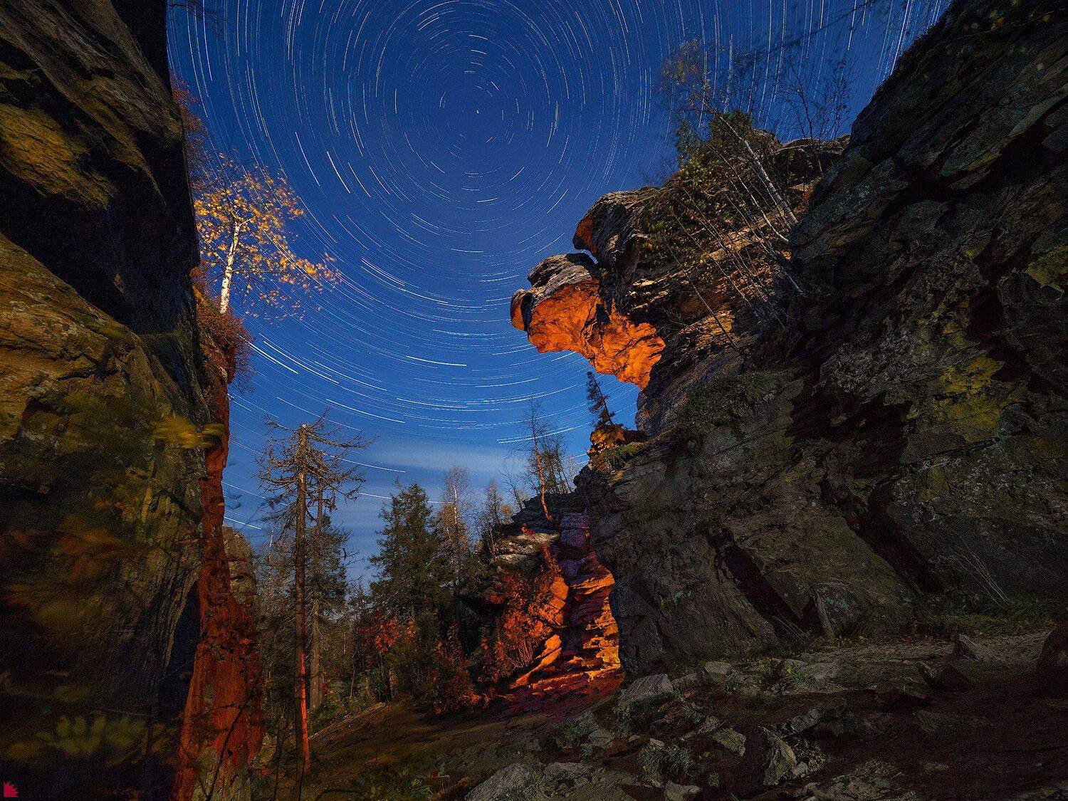 скала черепаха. каменный город. пермский край. сентябрь 2018 live composite, Осипов Ёжъ Александр