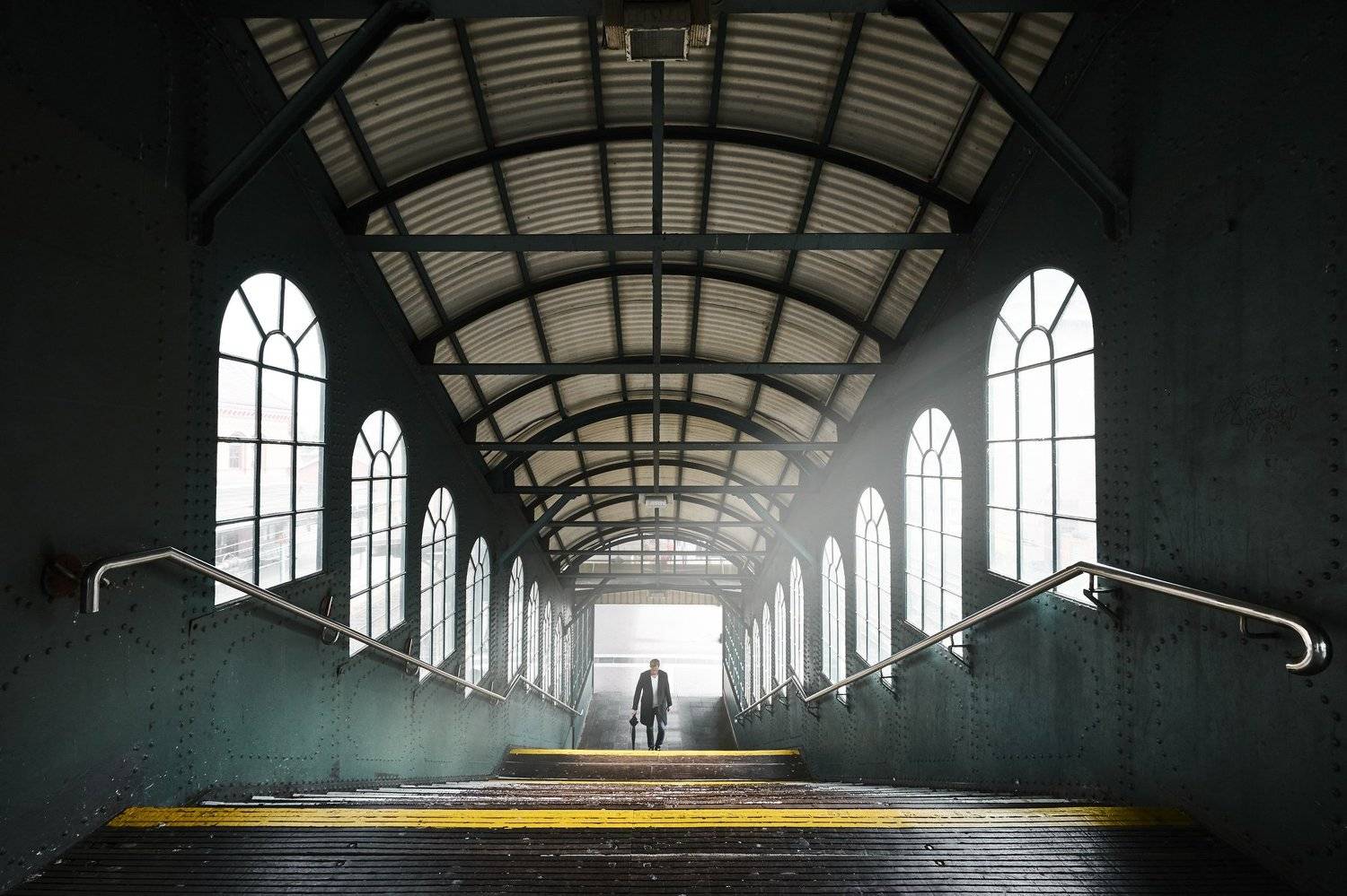 hamburg, germany, station, man, people, umbrella, windows, street, urban, Alexander Sch&ouml;nberg