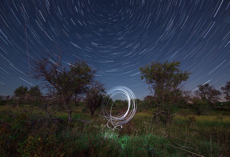ночь, звезды, samyang Жизни круговорот фото превью