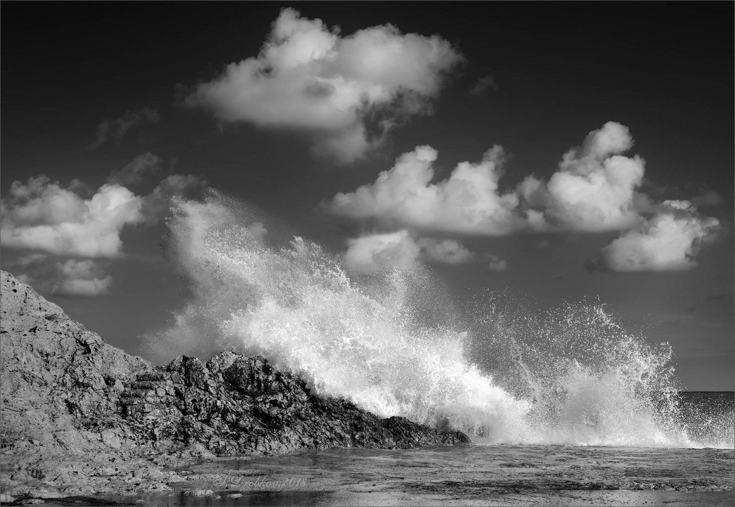 небо, море, волны, вода, облака, Sergey Drobkov
