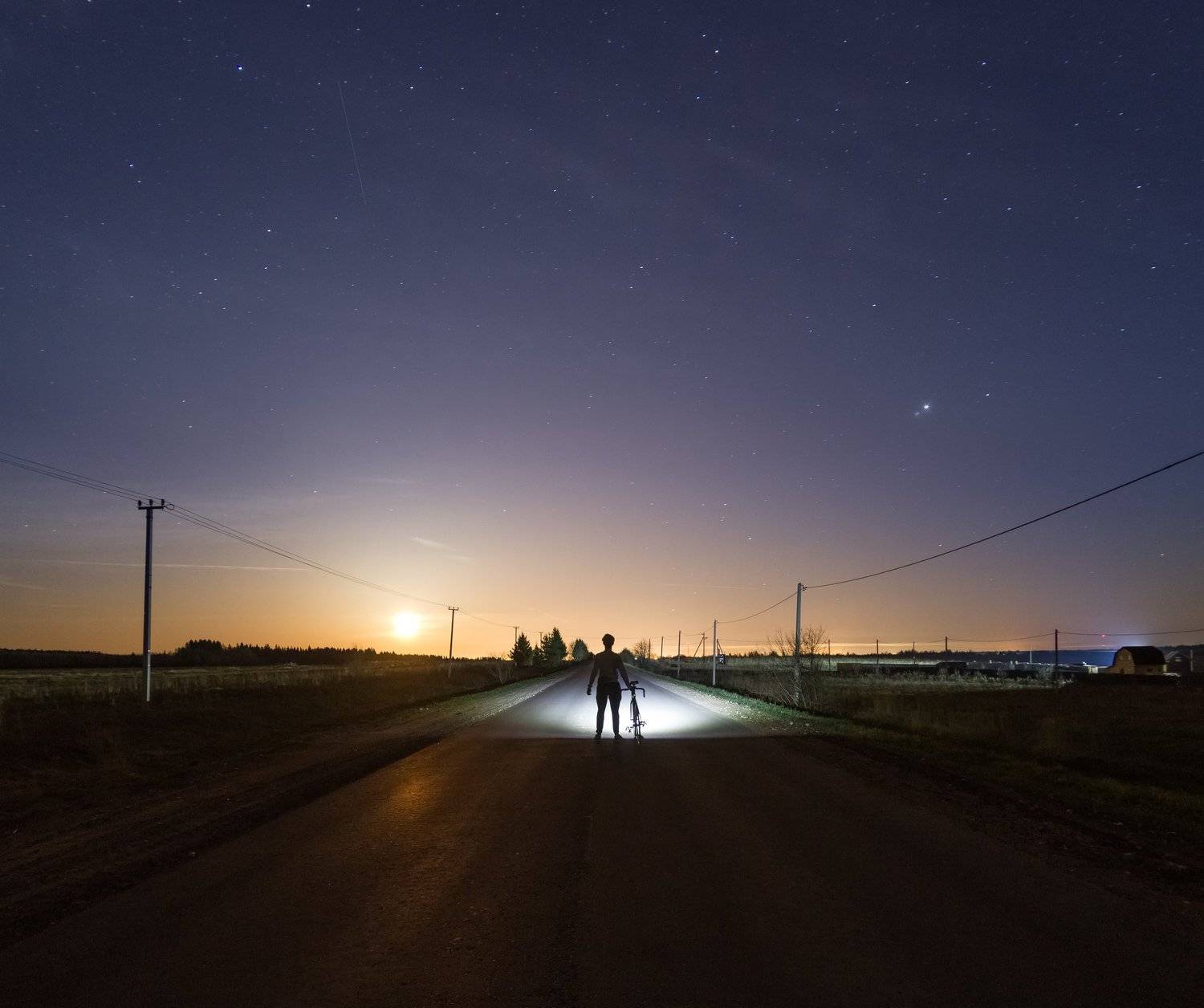 ночь туман россия велосипед, Евгений Озеров