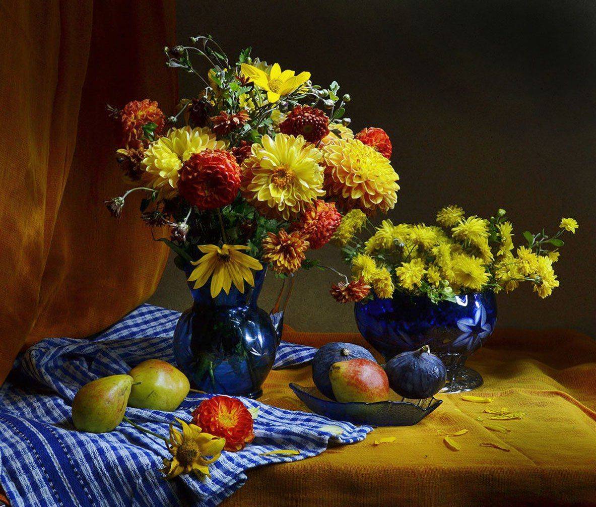 still life,натюрморт, осень, сентябрь, фото натюрморт, георгины, хризантемы, цветы,настроение,, Колова Валентина