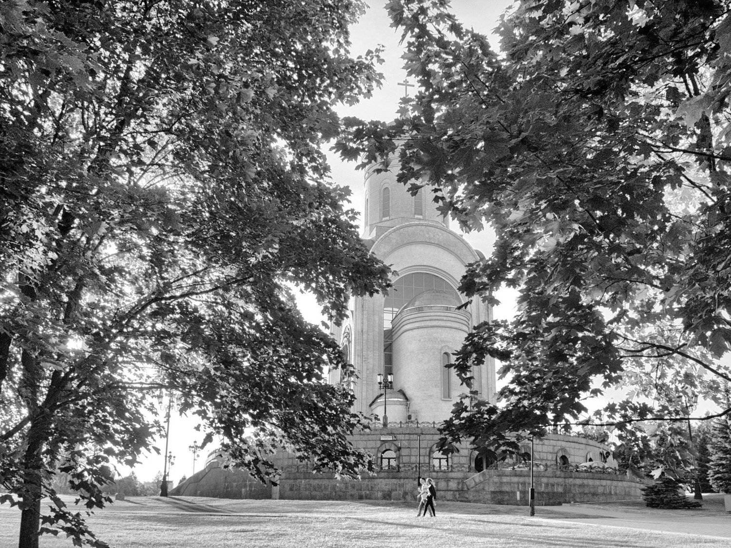 Moscow, Russia, Street, Black and white, Monochrome, Park, Autumn, Elena Beregatnova