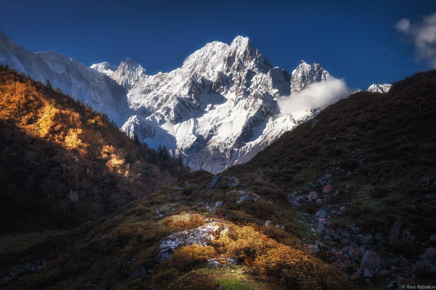 горы утро снег Гималаи, Александр Рыбаков