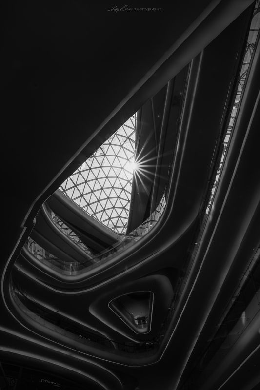 architecture, indoor, black&white,shape,geometry Recursion фото превью