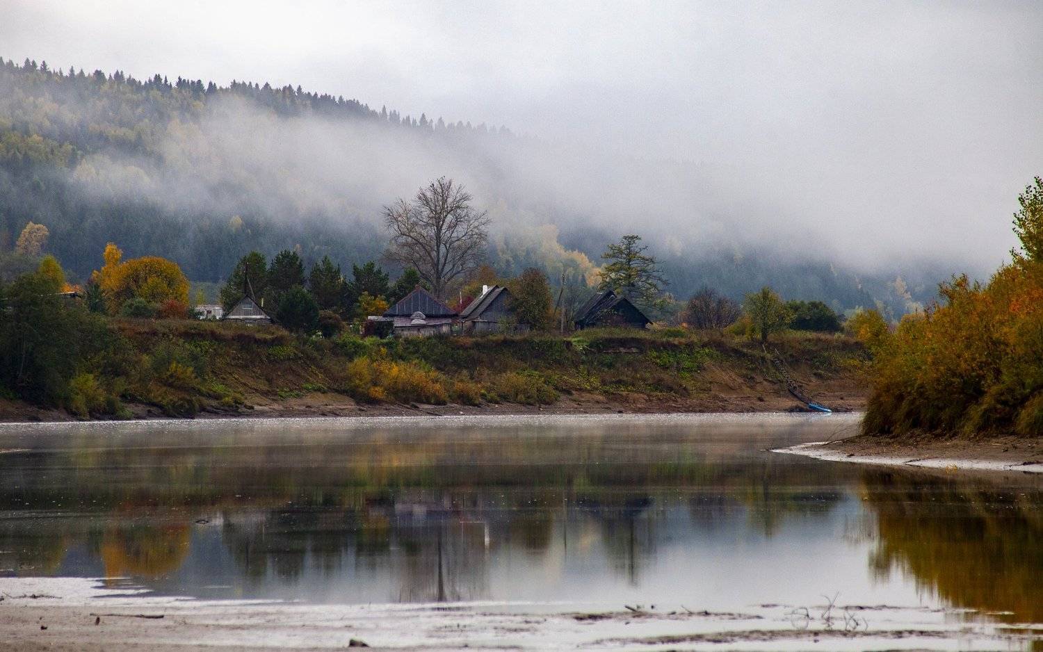 урал, пермский край, река, туман, Андрей Козлов