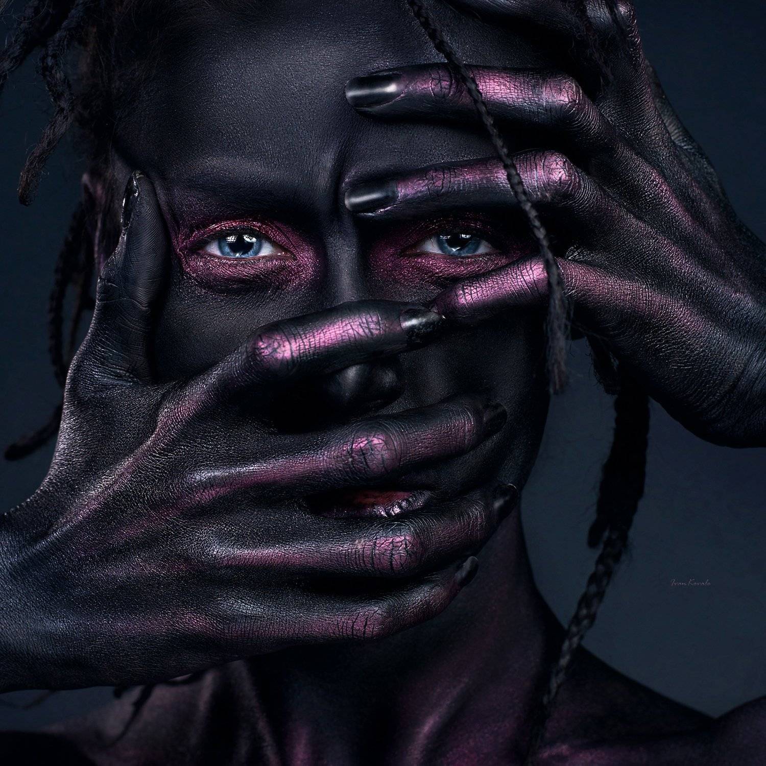 портрет, арт, фейсарт, лицо, взгляд, глаза, руки, ivankovale, Ковалёв Иван