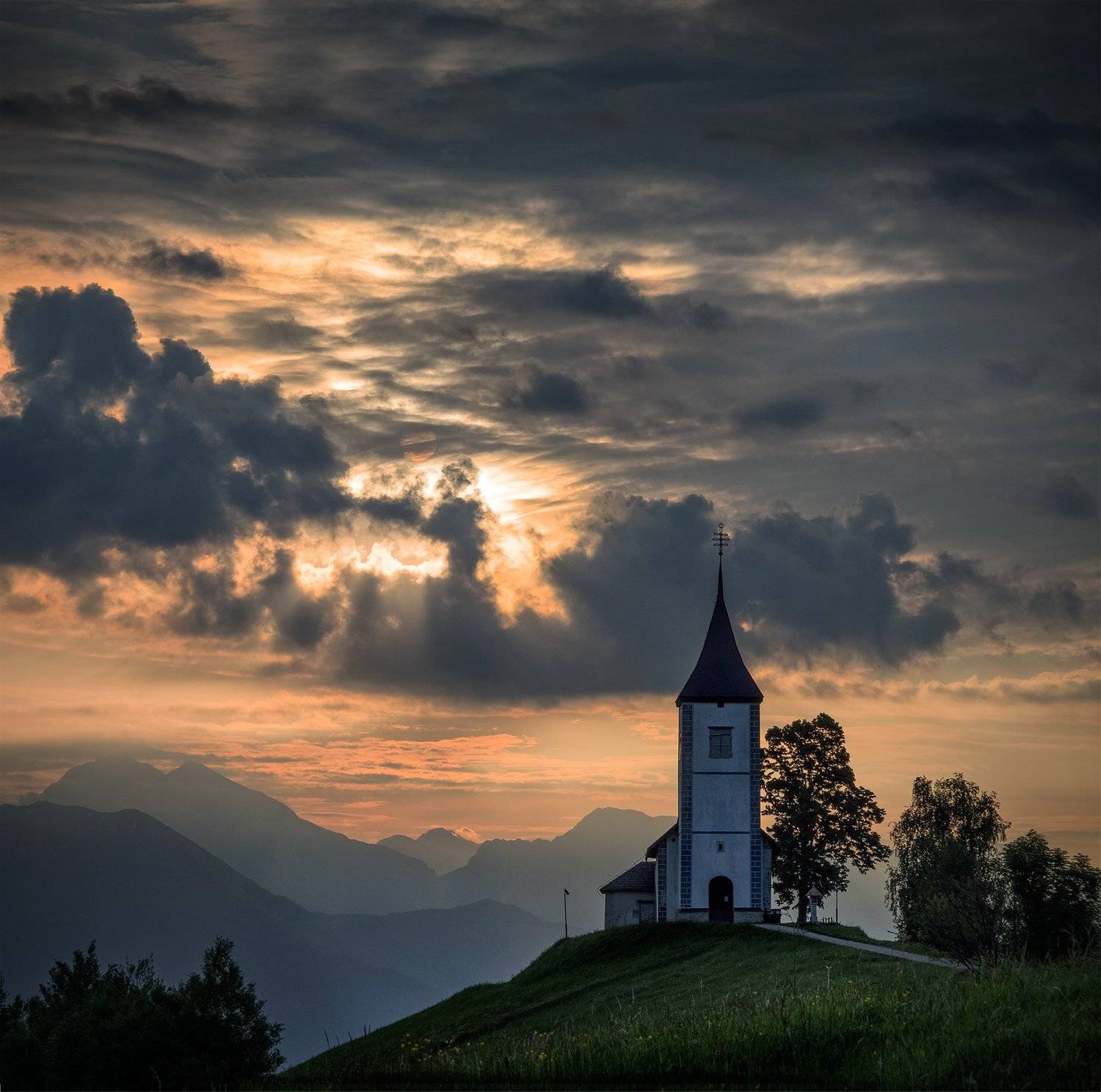 landscape, nature, sunrise, scenery, chapel, mountain, , light, cloudy, пейзаж, утро, Александър Александров