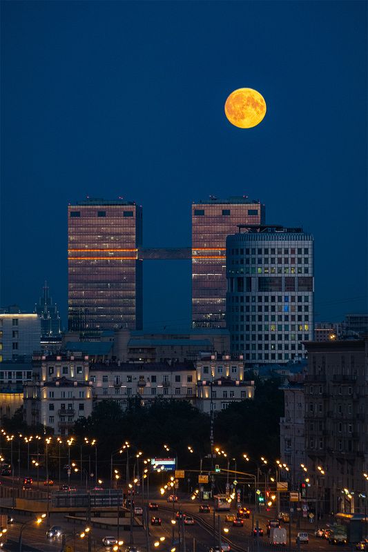 full-moon, city, moscow, full moon, night, москва, полнолуние, ночь [the day of the full moon] фото превью