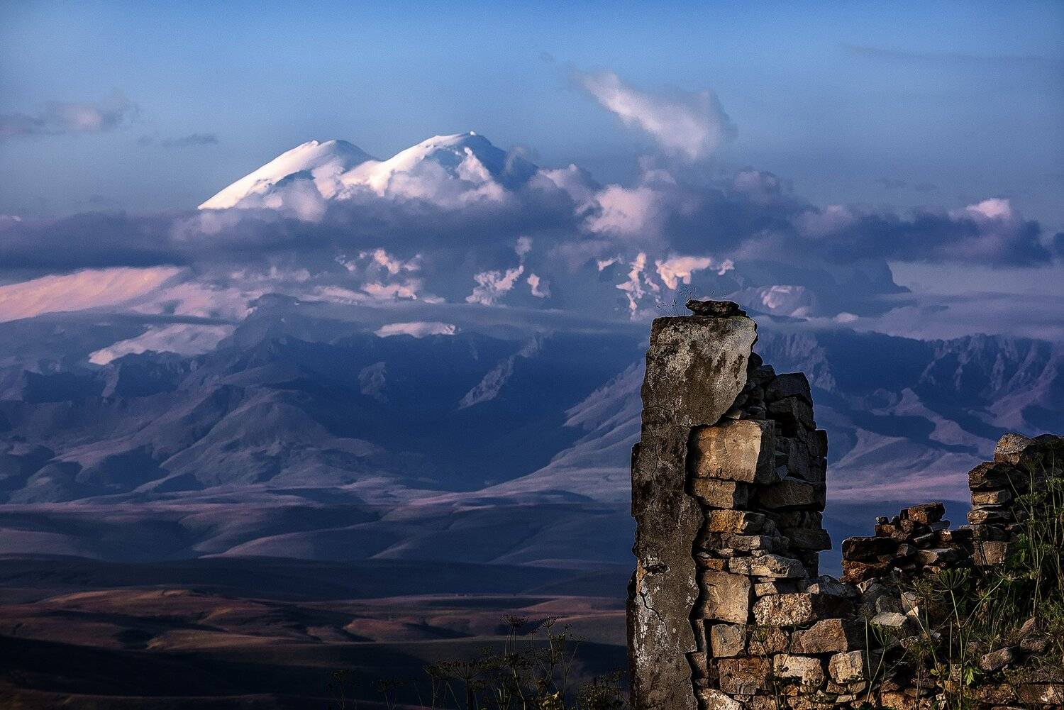 кавказ, утро, развалины, бермамыт, Владимир Штыриков