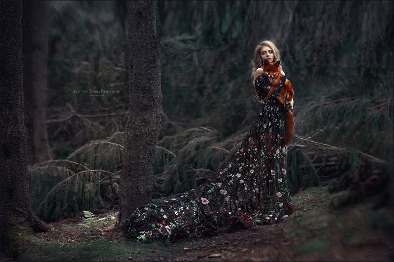 лиса, художественнаяобработка, лес,ретушь Хозяйка Леса фото превью