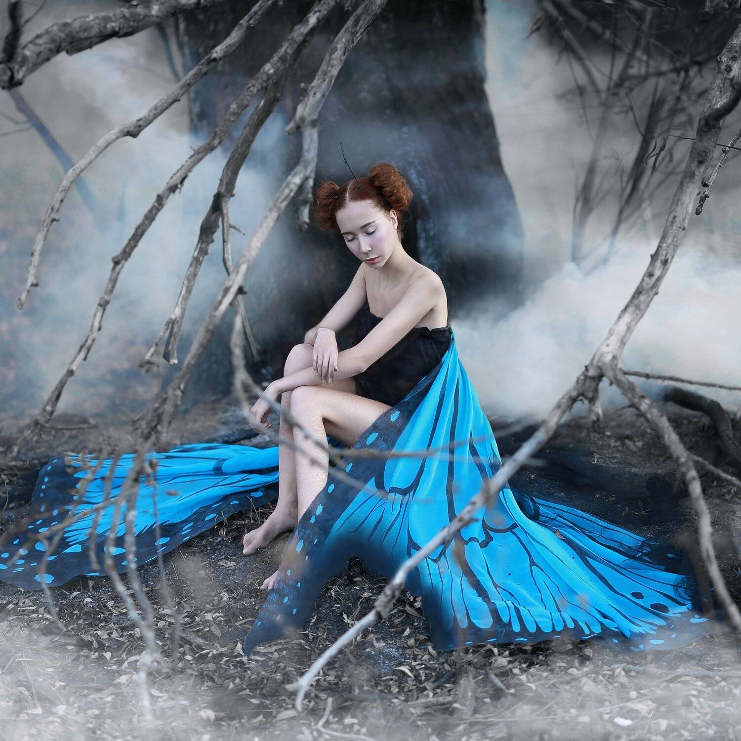 бабочка, обгоревшее крыло, Ирина Голубятникова