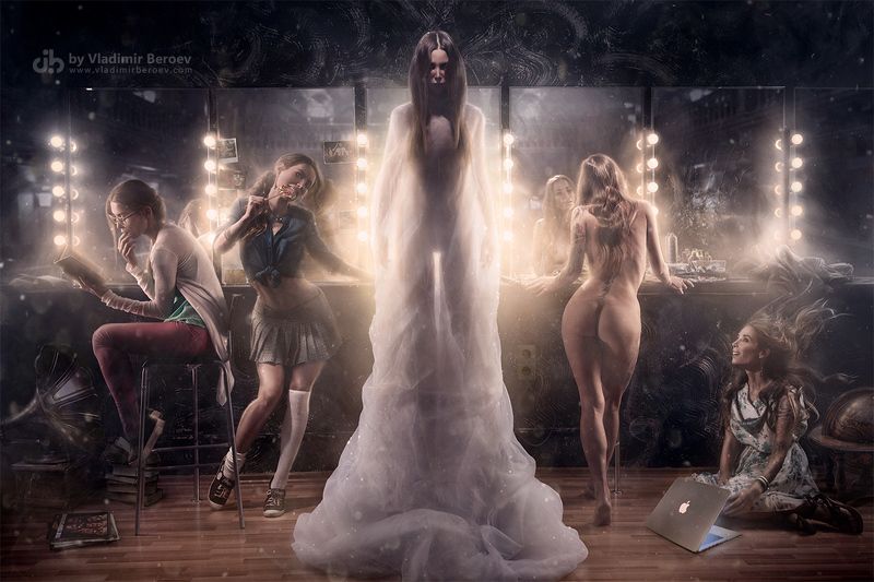арт-ню, владимир бероеа, vladimir beroev, ню, nude, boduart, фотосессия, beauty, бьюти, бодиарт, голая, naked, фотосет Правда и Ложь отражений. Сцена 2: ЯВЛЕНИЕ фото превью