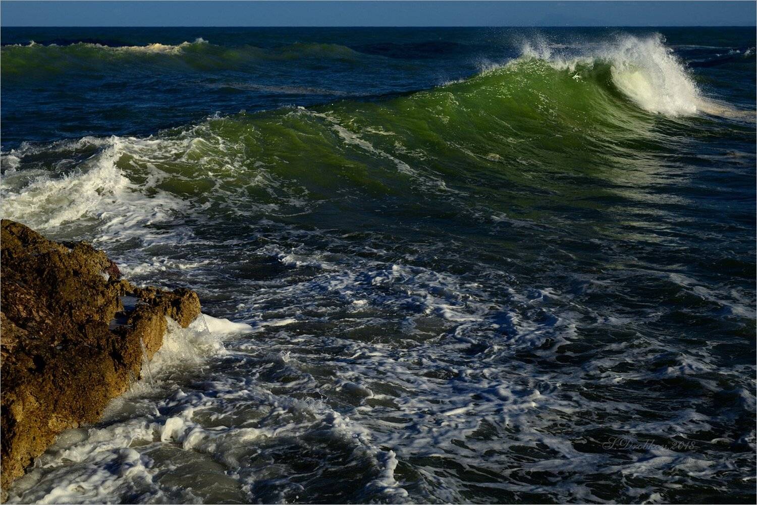 море, волны, закат, пейзаж, Sergey Drobkov