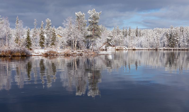 здесь осень встретилась с зимою. фото превью