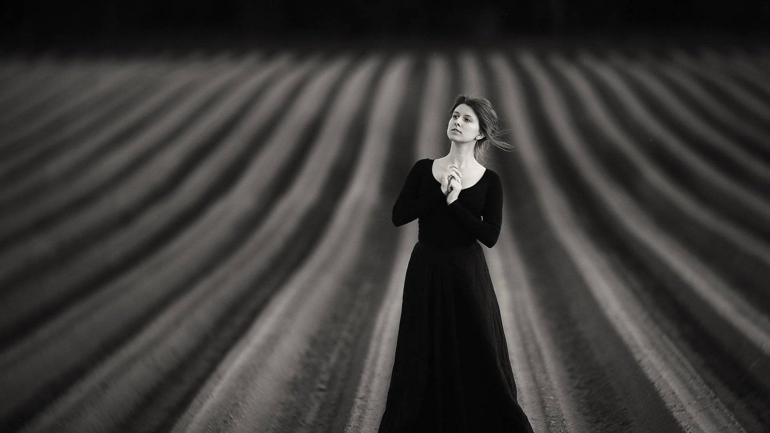 music, notes, sound, lines, portrait, woman, bw, AdisX