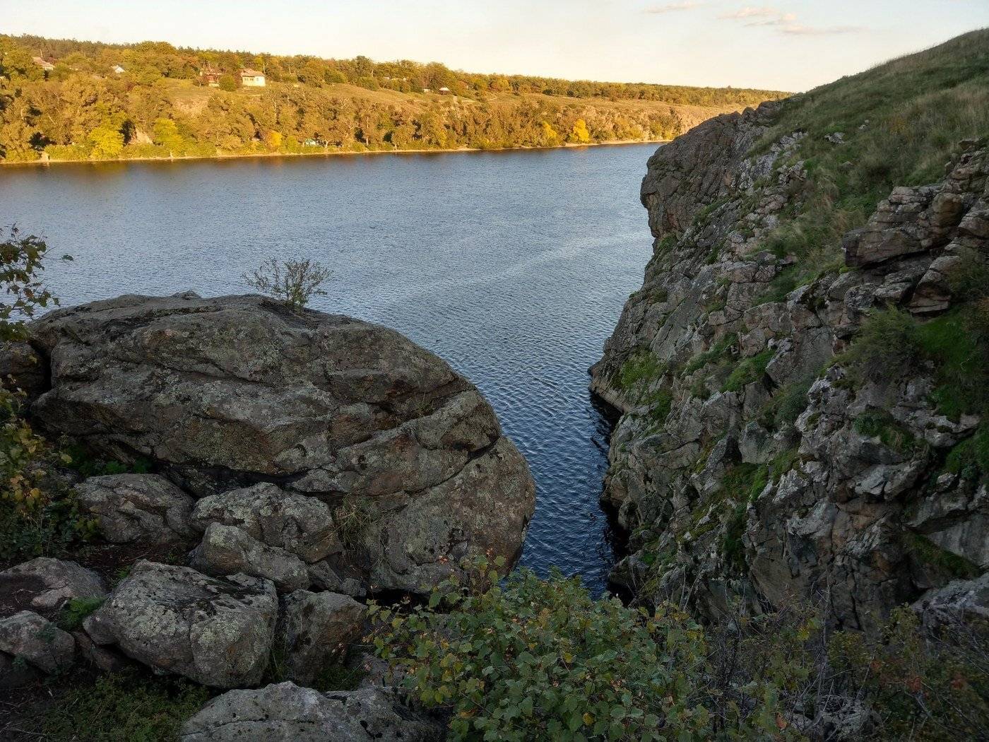 пейзаж,небо,река,днепр,скалы,вечер,осень, Сергей Богачёв