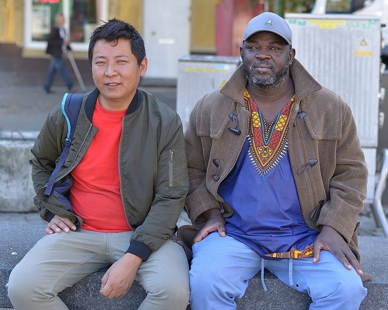 Portraits of the multicultural quarter The Seefhoek in the city of Antwerp(Belgium). фото превью