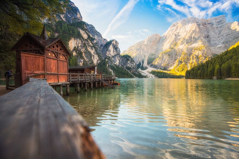 italy, italia, dolomiti, dolomites, lagodibraies, landscape, amore, mountains, sunrise, sunset, light, travel, adventure, morning Good morning from Italy фото превью