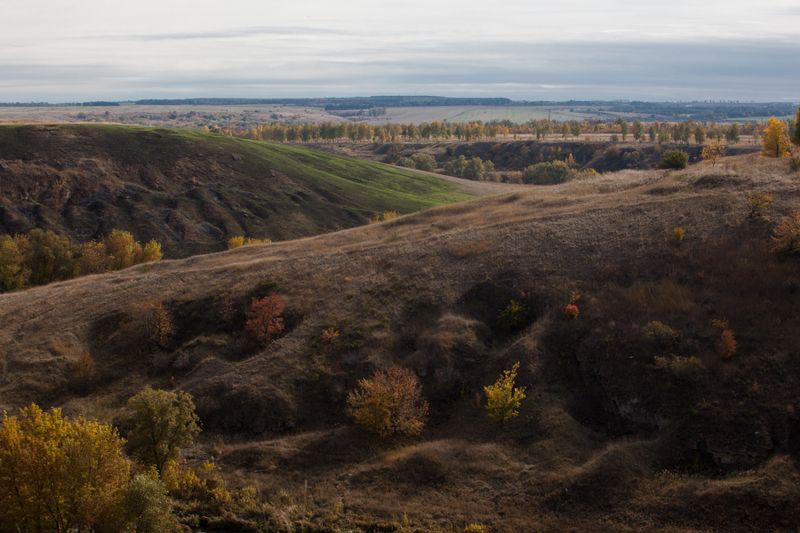 россия, природа, октябрь, река, долина речная долина фото превью