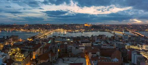Classic view on Istanbul from Galata tower