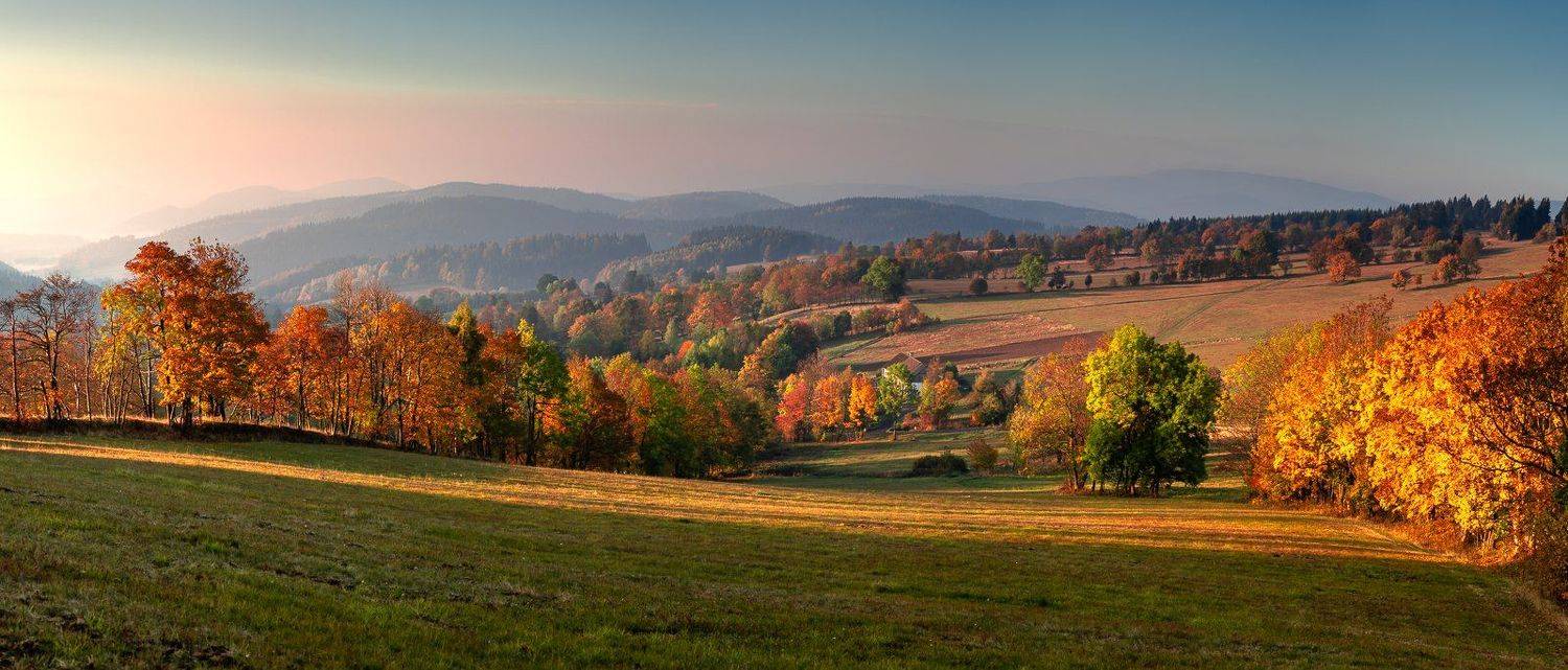 mountains, landscape, fall, autumn, landscapes, panorama, mountain, sudety, polska, poland, Tomasz Macherzyński