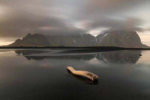 Cloud cover over Vesrtahorn. Iceland.