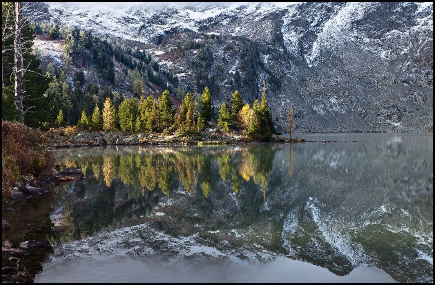 алтай, озеро, красное, горы, утро, Виталий из Н-ска