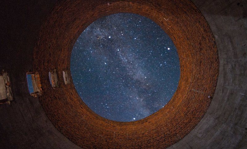 ночь туман россия звезды star Колодец в космос фото превью