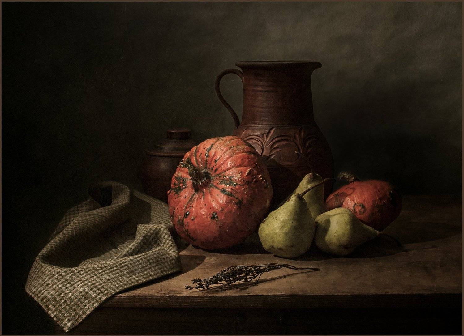 тыква, кувшин, груши, Андрей Угренинов