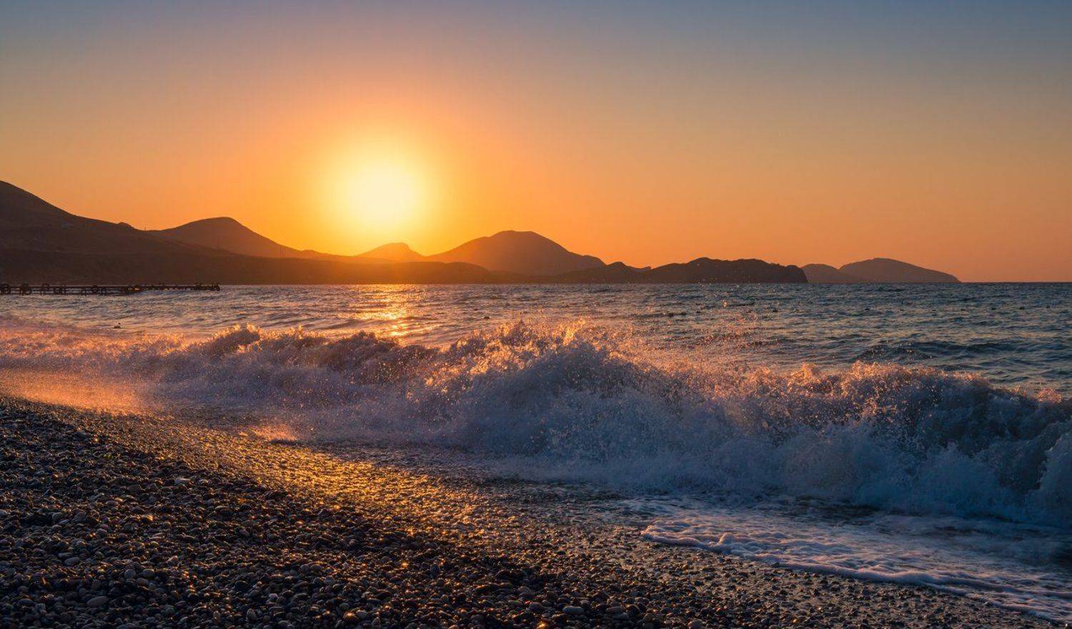 крым, коктебель, море, рассвет, солнце, горы, утро, шторм, волны, Галанзовская Оксана