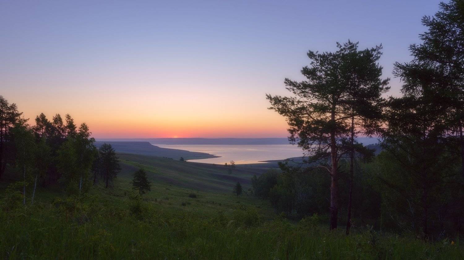 сибирь,ангара,восход солнца, утро летнего дня,siberia, angara, sunrise, morning of the summer day, Сергей Козлов