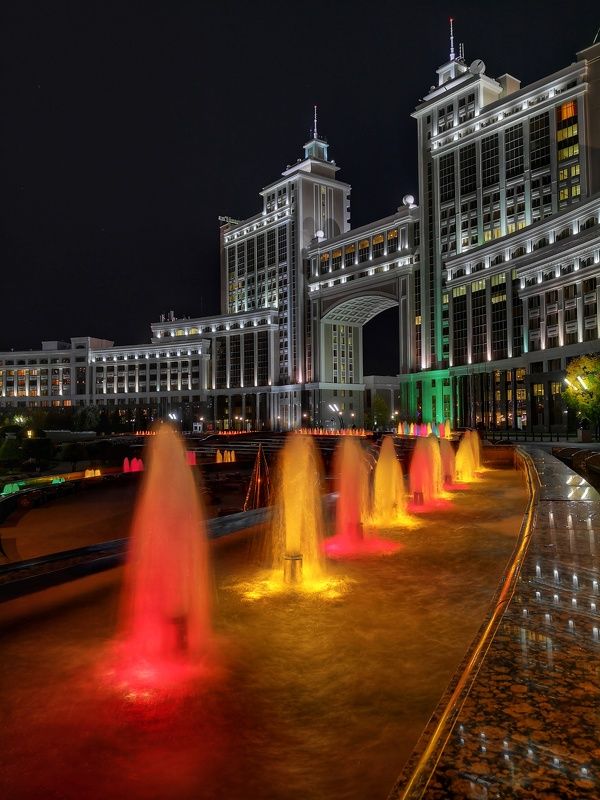 Астана, ночной город, Астана ночной город  Астана ночная фото превью