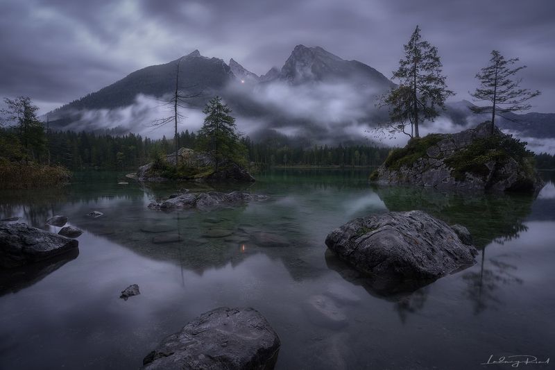 bavaria, beach, berchtesgaden, blue, calmness, clouds, duck, europe, fog, foggy, forest, germany, green, harmony, hintersee, lake, lights, mist, misty, morning, mountains, nature, outdoors, rainy, ramsau, reflections, rock, seaside, serenity, shore, still Anybody Out There? фото превью
