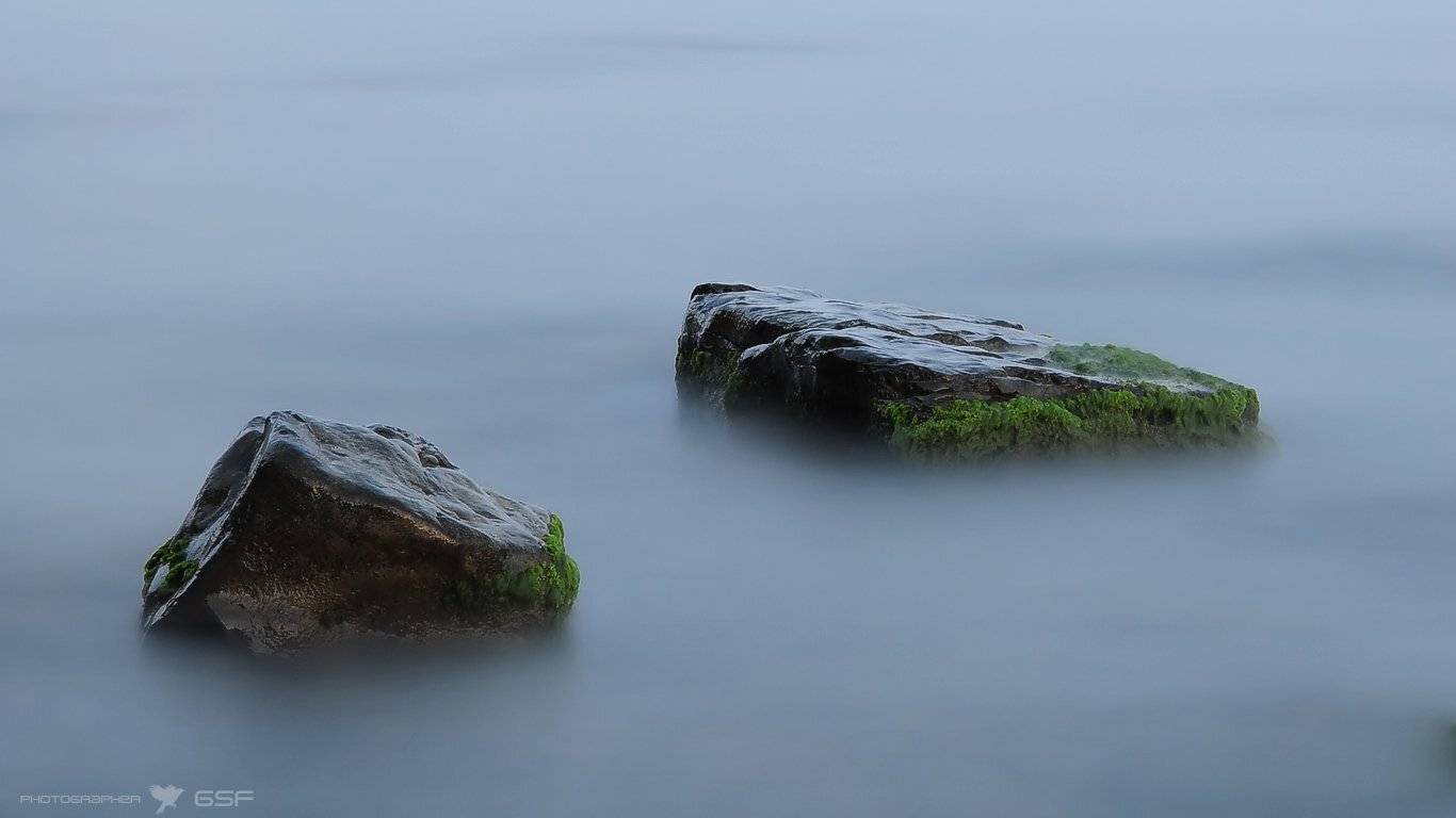 камни, вода, водоросли, природа, Serj Master