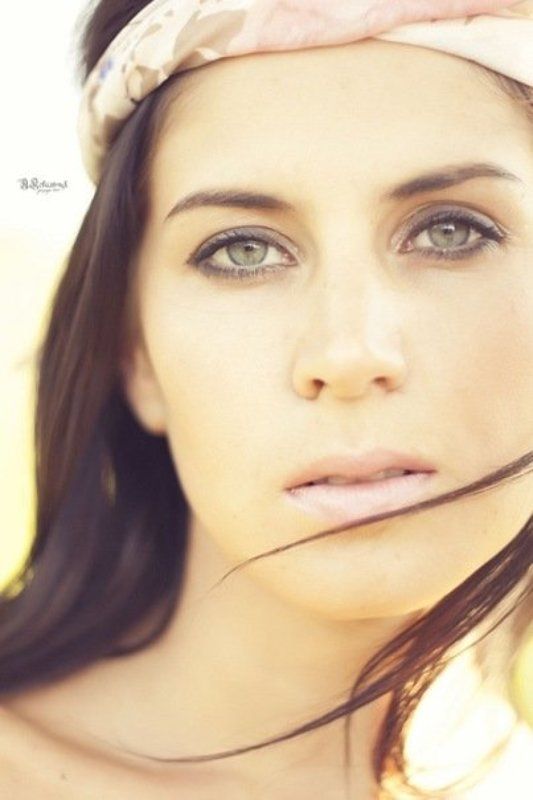 девушка, красивая, портрет, глаза, волосы, синие Зеркало души фото превью