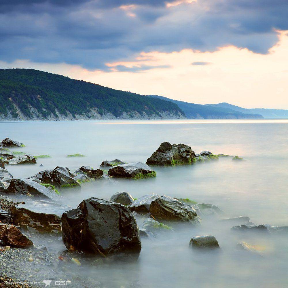 море, камни, горы, вода, утро, природа, Serj Master