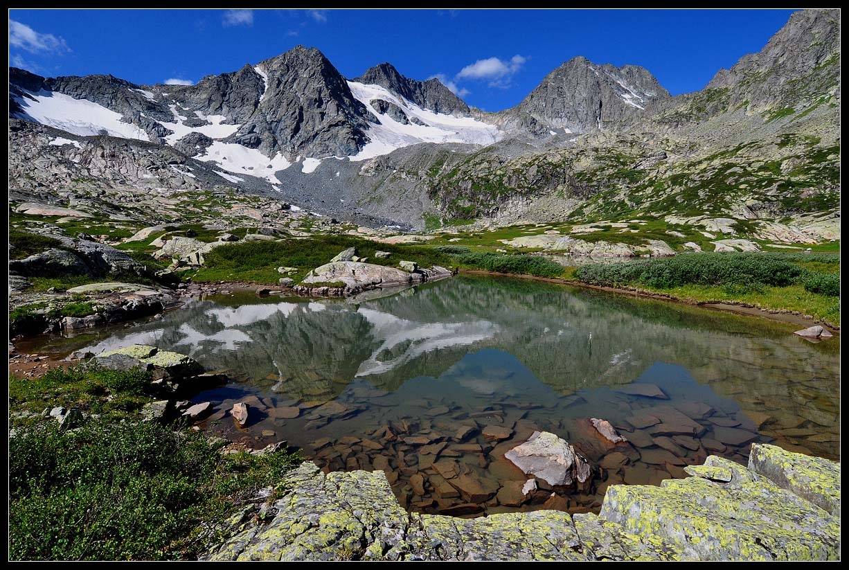 катунский заповедник, вид на хребёт под пер. детский., АНАТОЛИЙ ДОВЫДЕНКО