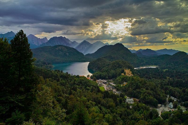бавария, альпы Лебединое озеро фото превью
