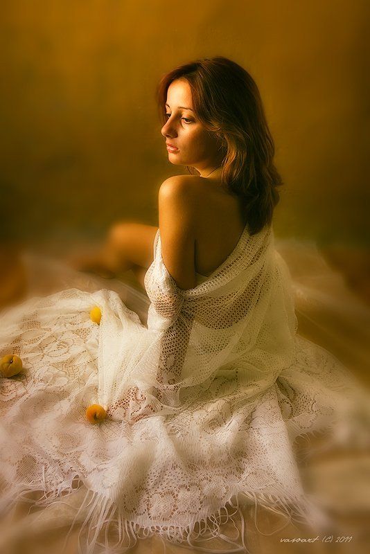 beautiful, girl, art, Красивая вечер фото превью