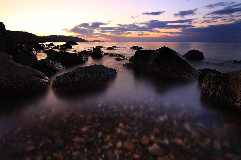 чобан куле, море, крым, морское, судак, новый свет Восход на Чобан Куле фото превью