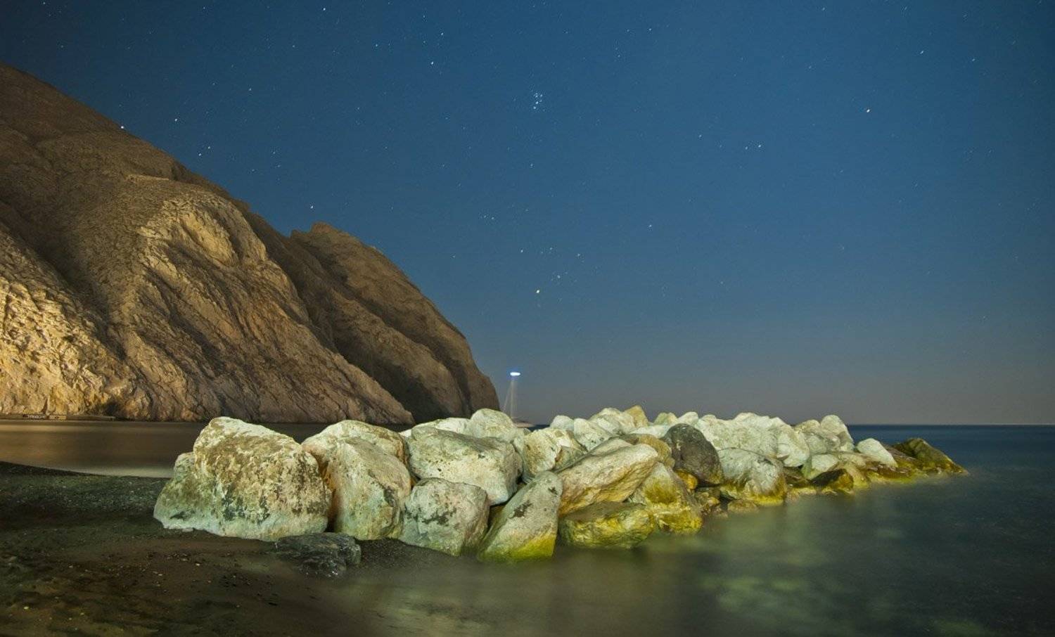 greece, santorini, perissa, night, sea, beach, Parkhin Roman
