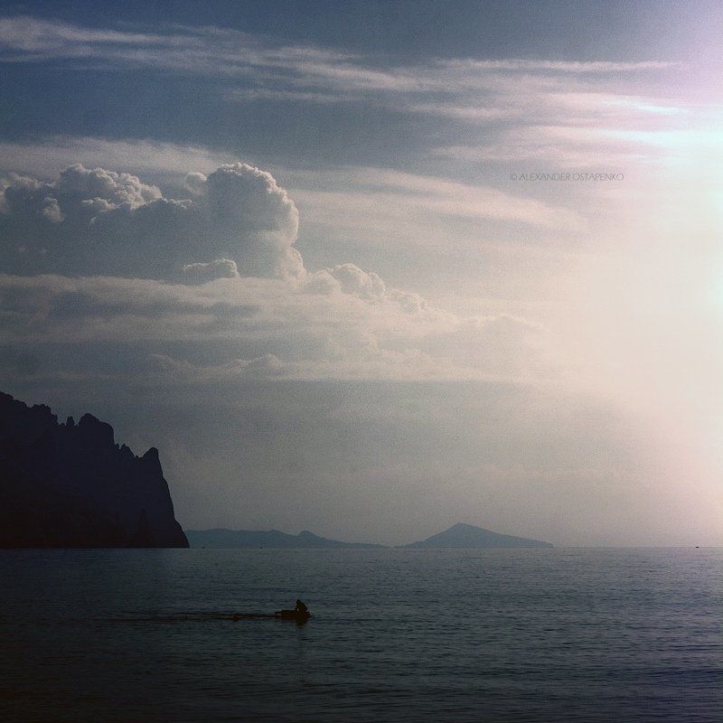 лисья бухта, киногородок крым, море, облака, горы, пезажи крыма, крым  фото превью