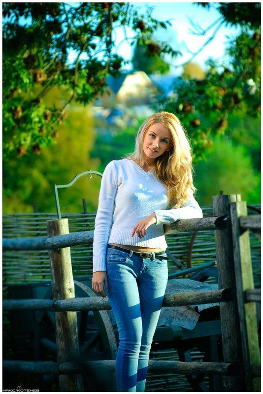 вечер, девушка, ясная, поляна *** фото превью