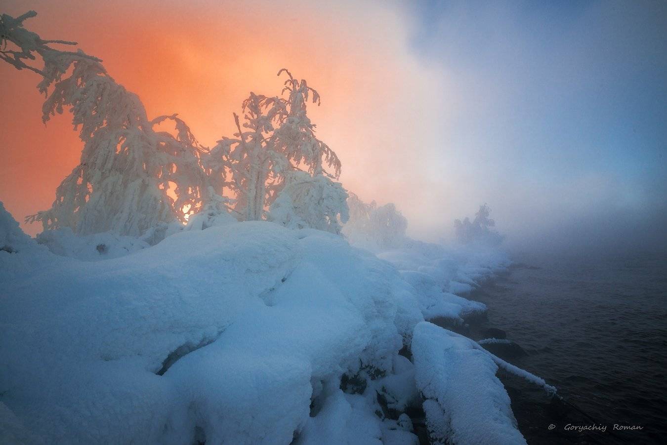 север, кольский, хибины, заполярье, имандра,молочная губа, зима,, Роман Горячий