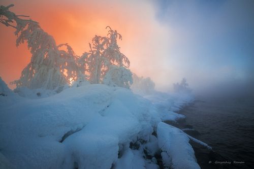 Морозный день.