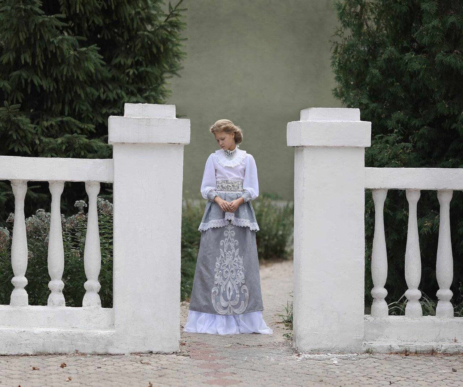 ретро, девочка в ретро костюме, Ирина Голубятникова